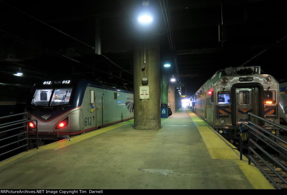 AMTK 612 on a MARC train